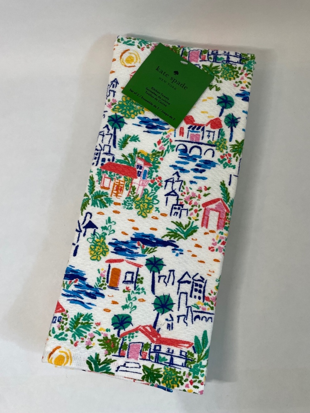Kate Spade Dish Towels set of 2 Mediterranean Villa New with Tag NWT